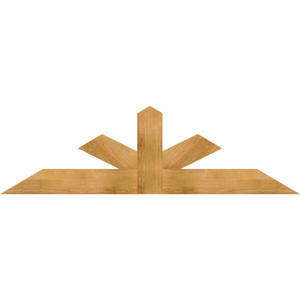 Ekena Millwork Saratoga Rough Sawn Timber Gable Bracket, Western Red Cedar, 72"W x 21"H x 2"D x 6"F, 7/12 Pitch GBW072X21X0206SAR00RWR - main